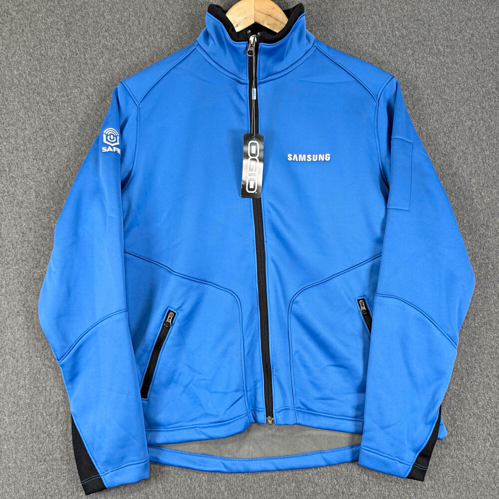 OGIO Minx Jacket Womens Medium Blue Full Zip Fleece Samsung Logo LOG201 NWT